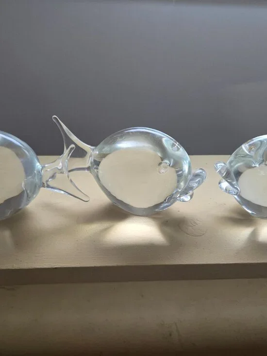 Elio Raffael Murano Glass Fish Trio - Picture 6 of 6